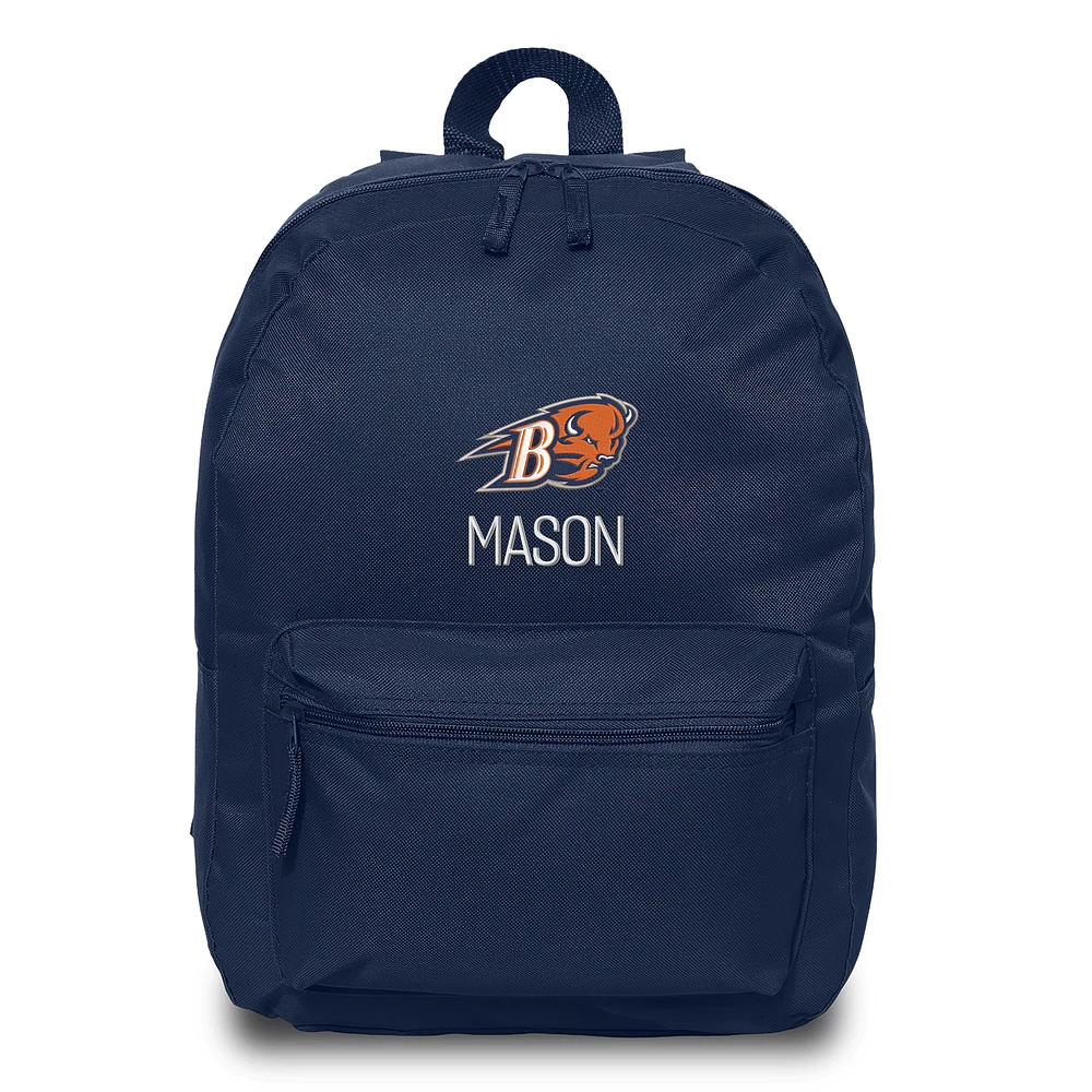 Chad & Jake Navy Bucknell Bison Personalized Backpack