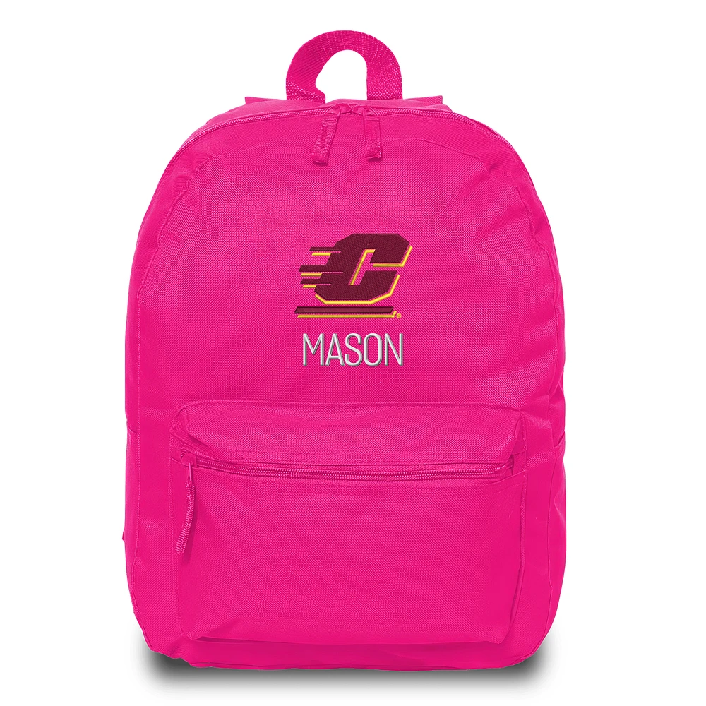 Chad & Jake Pink Central Michigan Chippewas Personalized Backpack