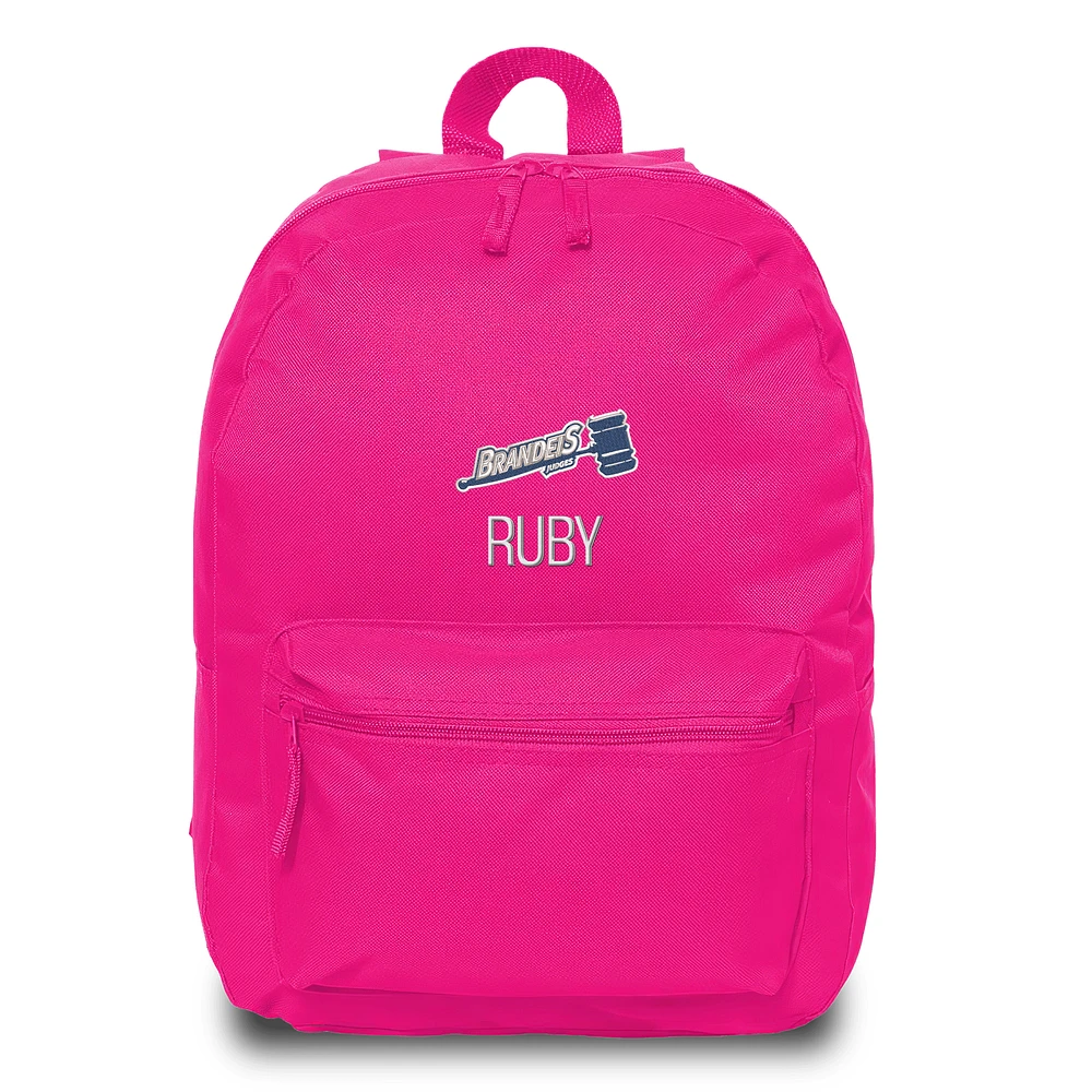 Chad & Jake Pink Brandeis University Judges Personalized Backpack