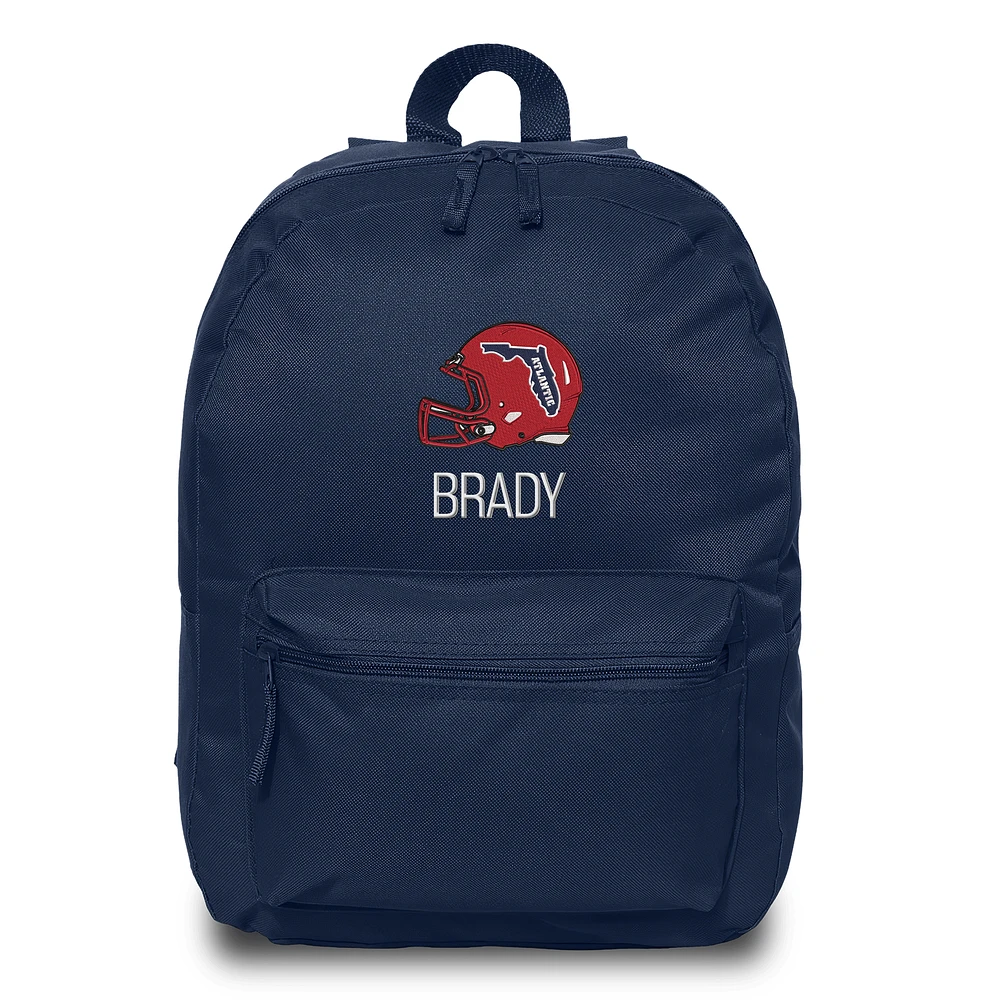 Chad & Jake Navy Florida Atlantic Owls Personalized Backpack