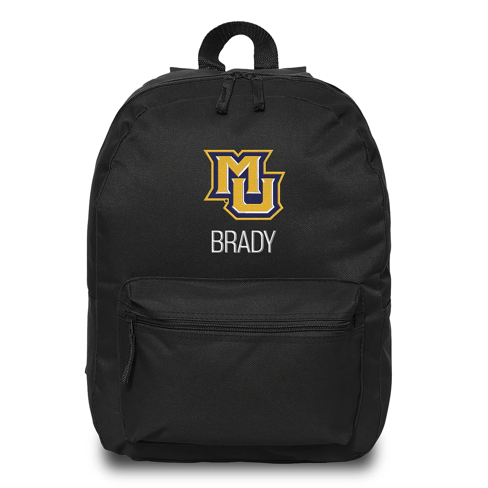 Chad & Jake Black Marquette Golden Eagles Personalized Backpack