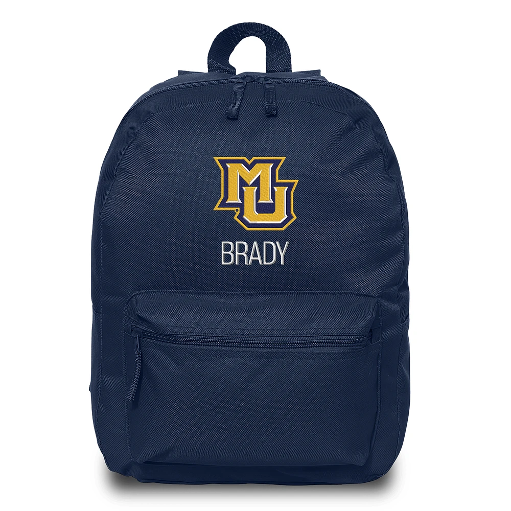 Chad & Jake Navy Marquette Golden Eagles Personalized Backpack
