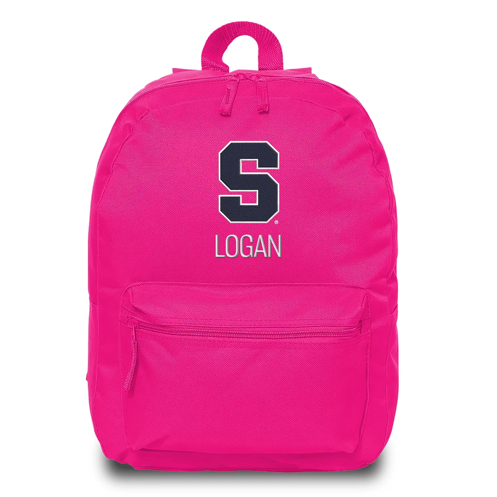 Chad & Jake Pink Syracuse Orange Personalized Backpack
