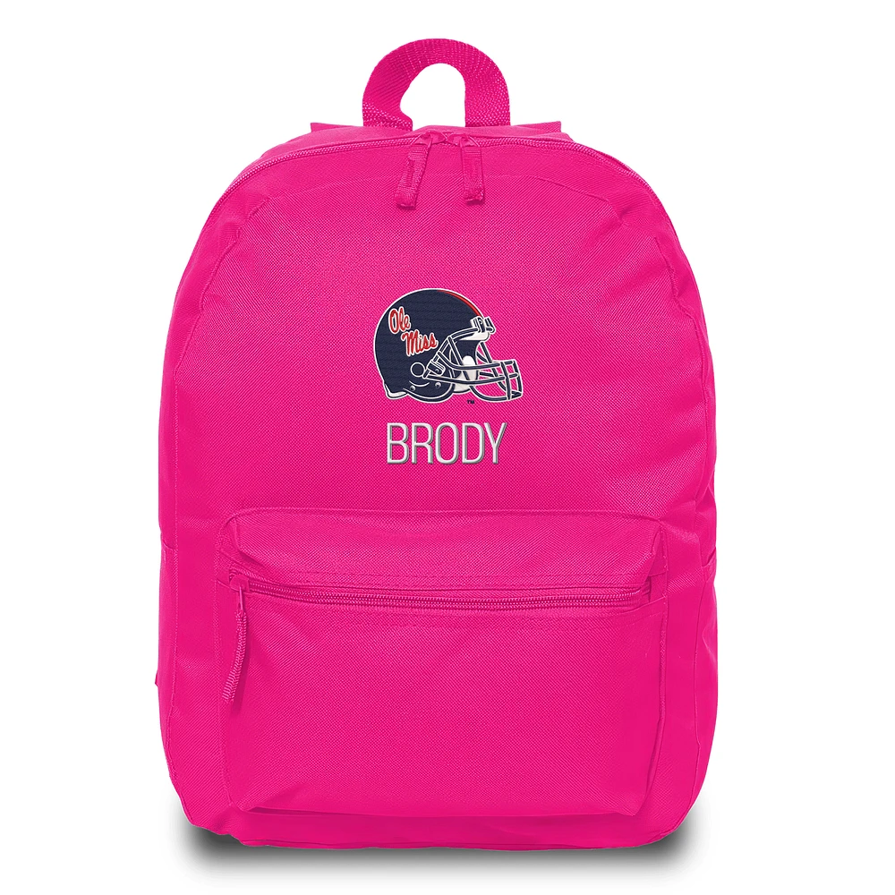Chad & Jake Pink Ole Miss Rebels Personalized Backpack