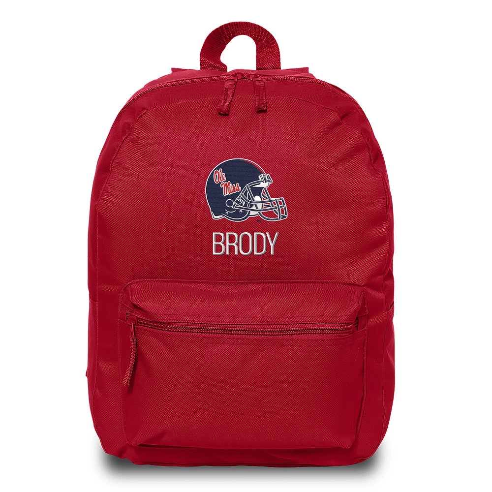 Chad & Jake Red Ole Miss Rebels Personalized Backpack