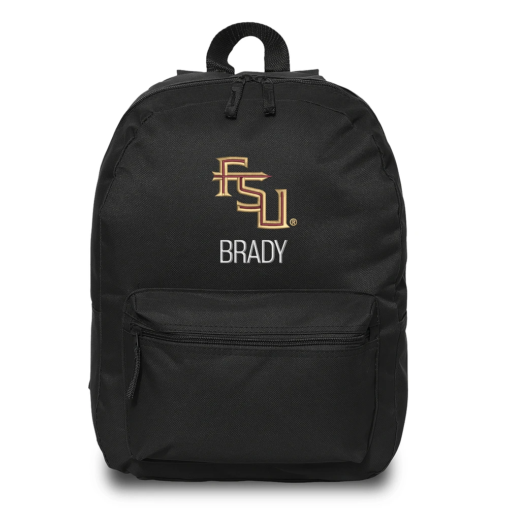 Chad & Jake Black Florida State Seminoles Personalized Backpack