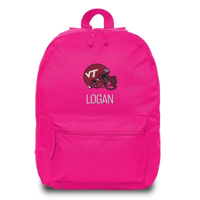 Chad & Jake Pink Virginia Tech Hokies Personalized Backpack