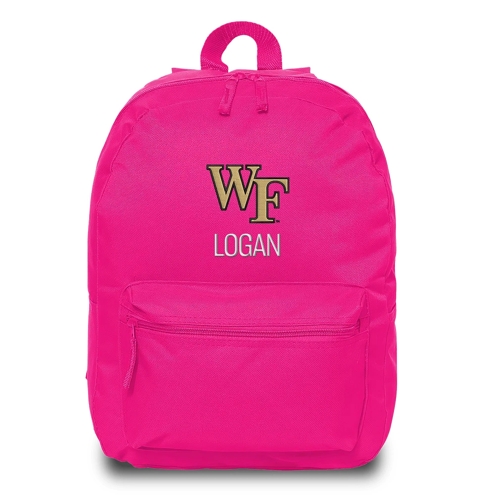 Chad & Jake Pink Wake Forest Demon Deacons Personalized Backpack