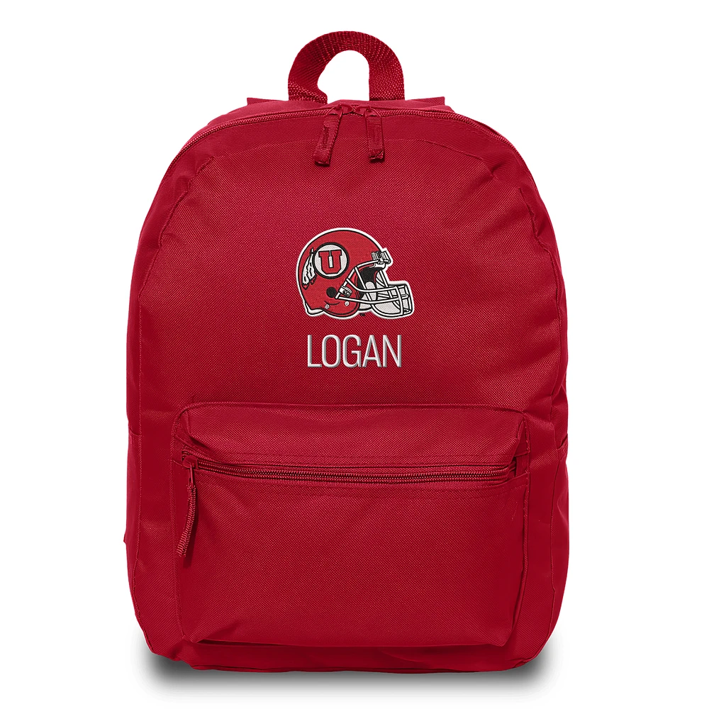 Chad & Jake Red Utah Utes Personalized Backpack