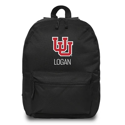 Chad & Jake Black Utah Utes Personalized Backpack