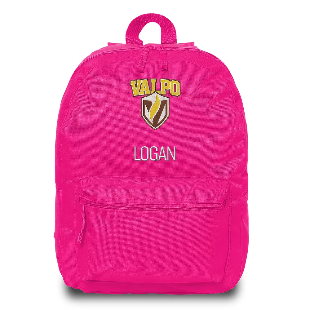 Chad & Jake Pink Valparaiso University Personalized Backpack