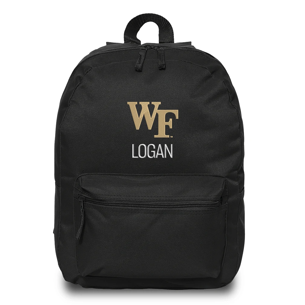 Chad & Jake Black Wake Forest Demon Deacons Personalized Backpack