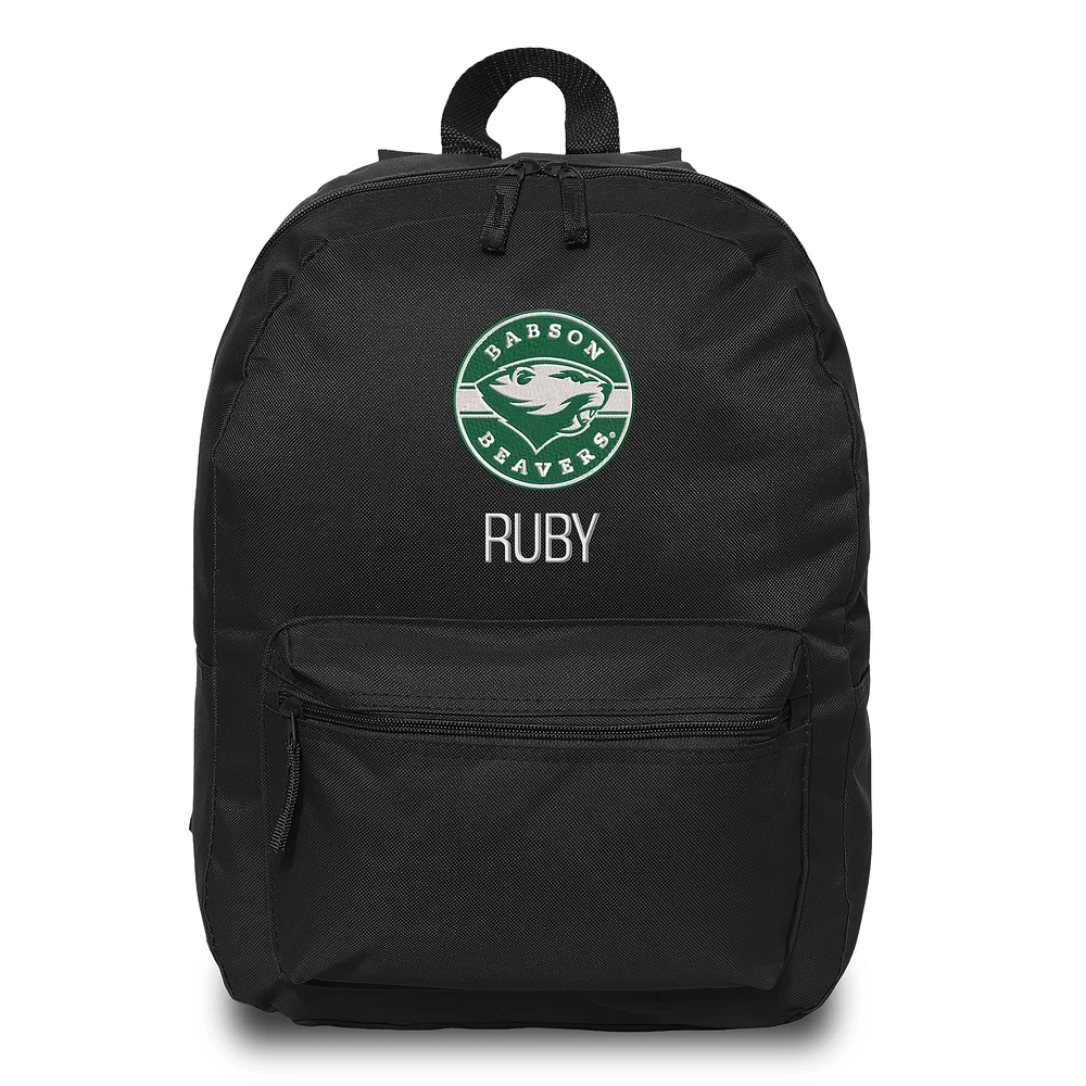 Chad & Jake Black Babson Beavers Personalized Backpack