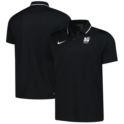 Men's Nike Black LA28 Summer Olympics Retro Coach Performance Polo