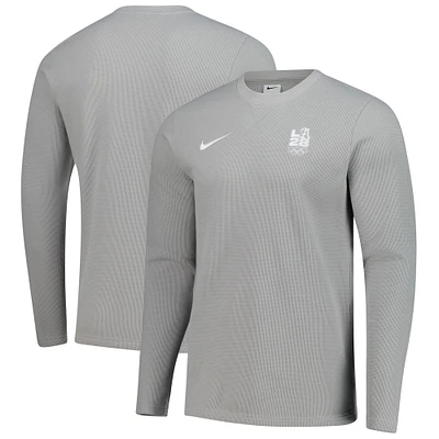 Men's Nike Gray LA28 Summer Olympics Retro Pullover Sweatshirt