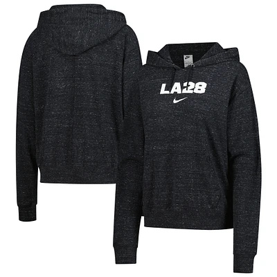 Women's Nike Black LA28 Summer Olympics Gym Vintage Pullover Hoodie