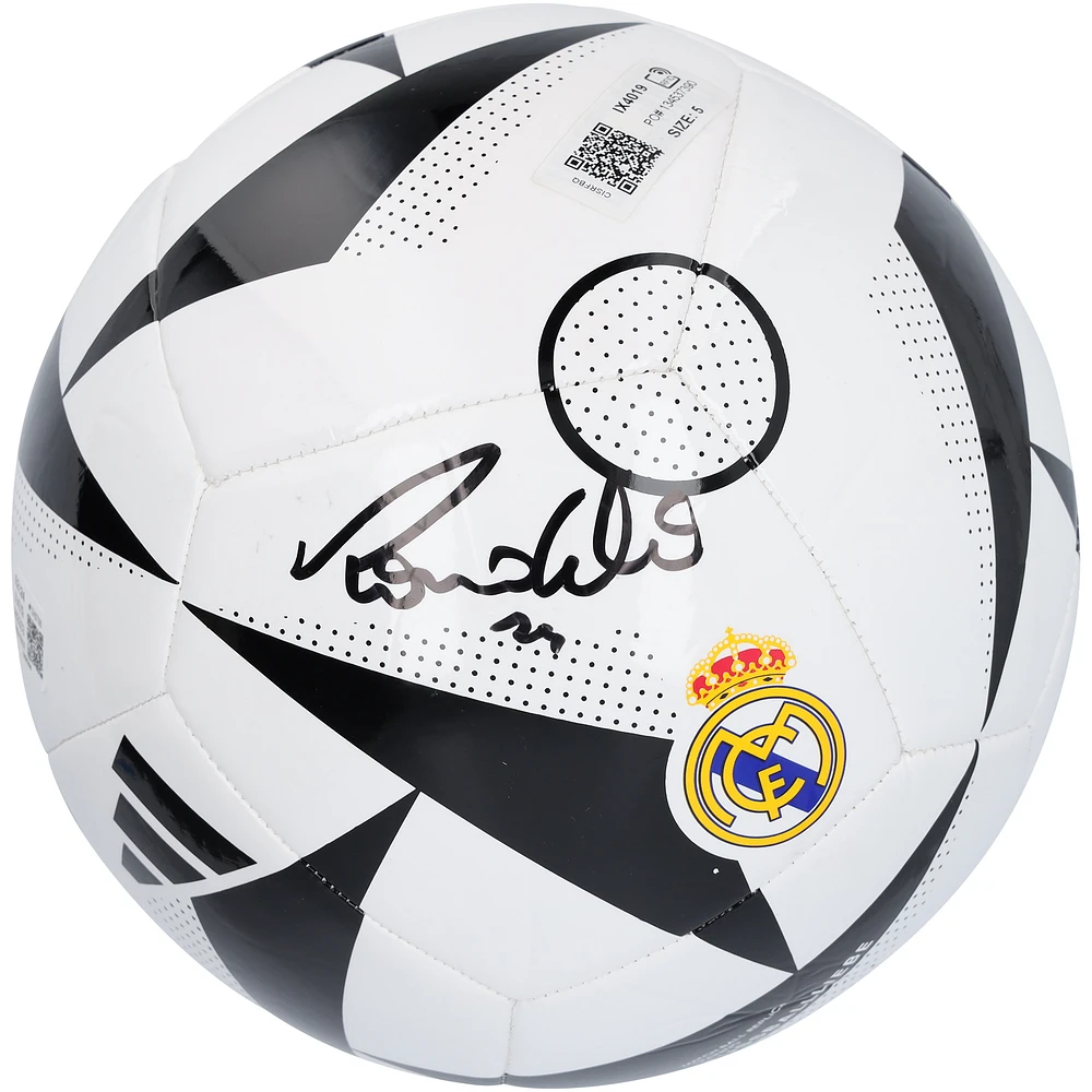 Ronaldo Nazario Real Madrid Autographed White adidas Logo Soccer Ball