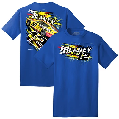 Men's Team Penske Royal Ryan Blaney Menards Cardell #12 Car T-Shirt