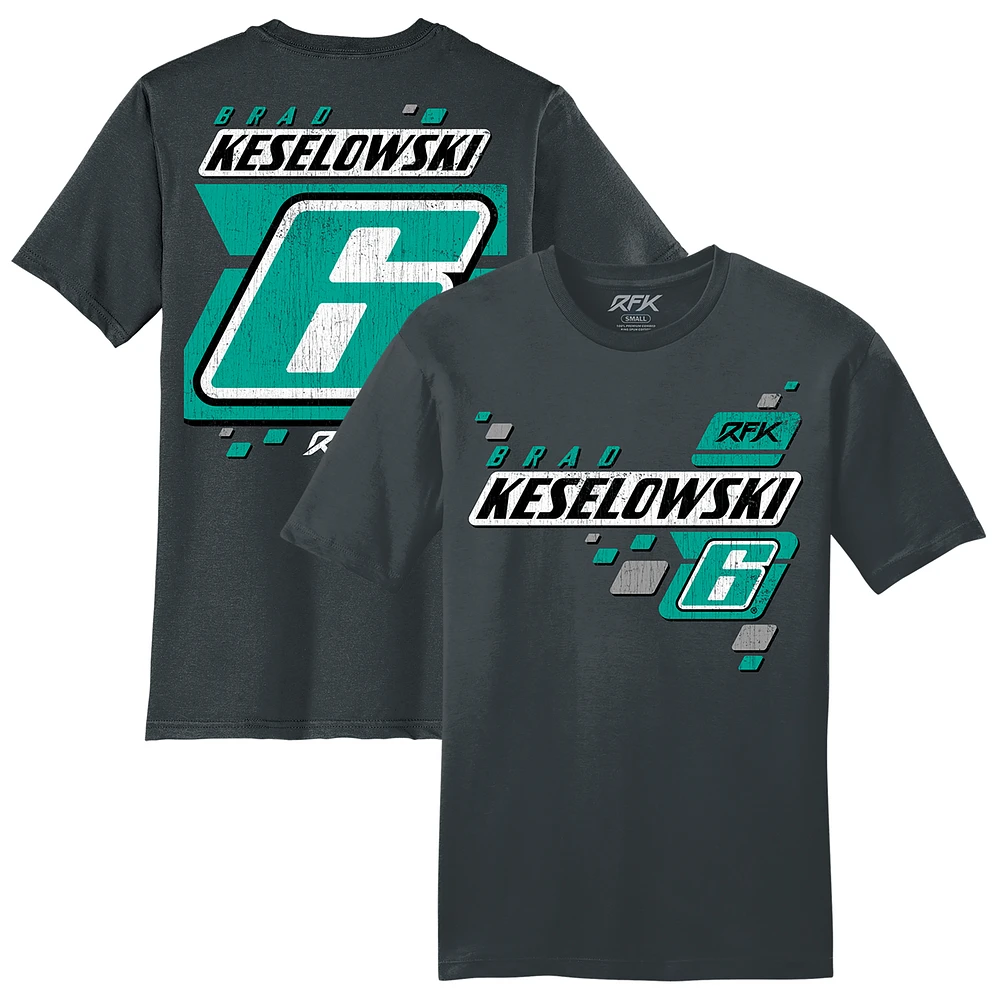 Men's RFK Racing Charcoal Brad Keselowski #6 Lifestyle T-Shirt