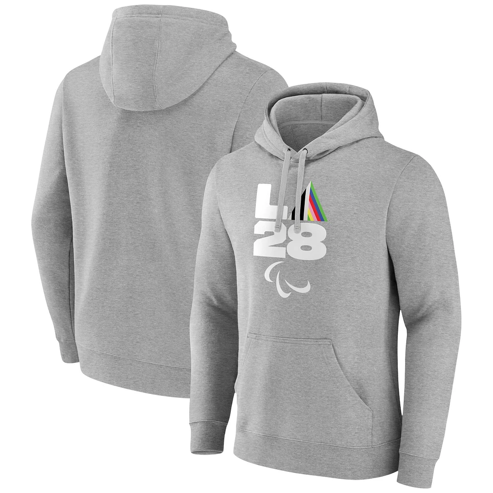 Men's Gray LA 2028 Summer Paralympics Prism Pullover Hoodie