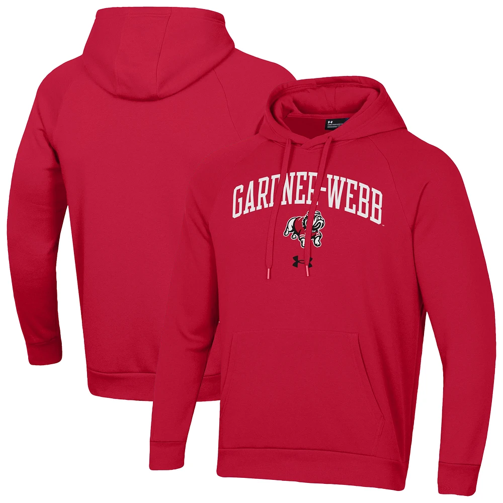 Men's Under Armour Red Gardner-Webb Bulldogs Rival Fleece Pullover Hoodie