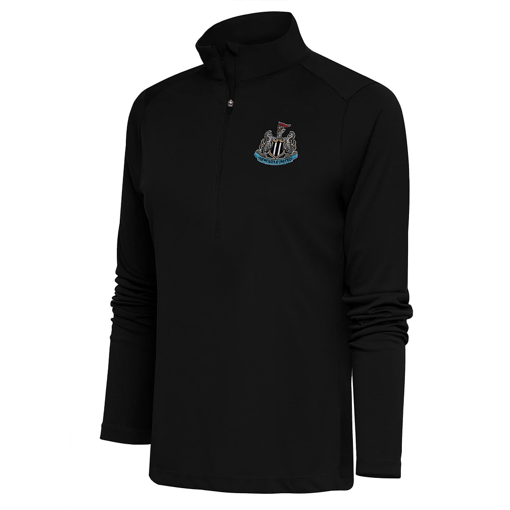 Women's Antigua Black Newcastle United Statement Half-Zip Top