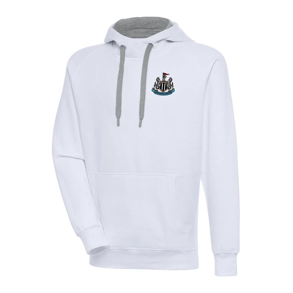 Men's Antigua White Newcastle United Takeover Pullover Hoodie