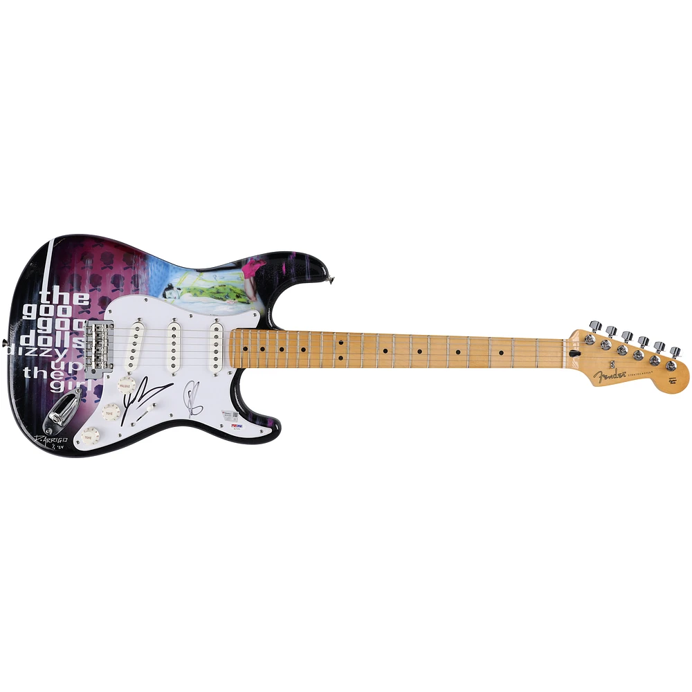 Robby Takac & John Reznik Goo Goo Dolls Autographed Fender Stratocaster Guitar - Art by David Arrigo - Limited Edition #1/1