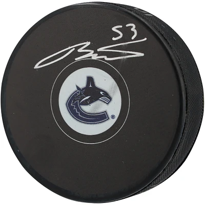 Teddy Blueger Vancouver Canucks Autographed Hockey Puck