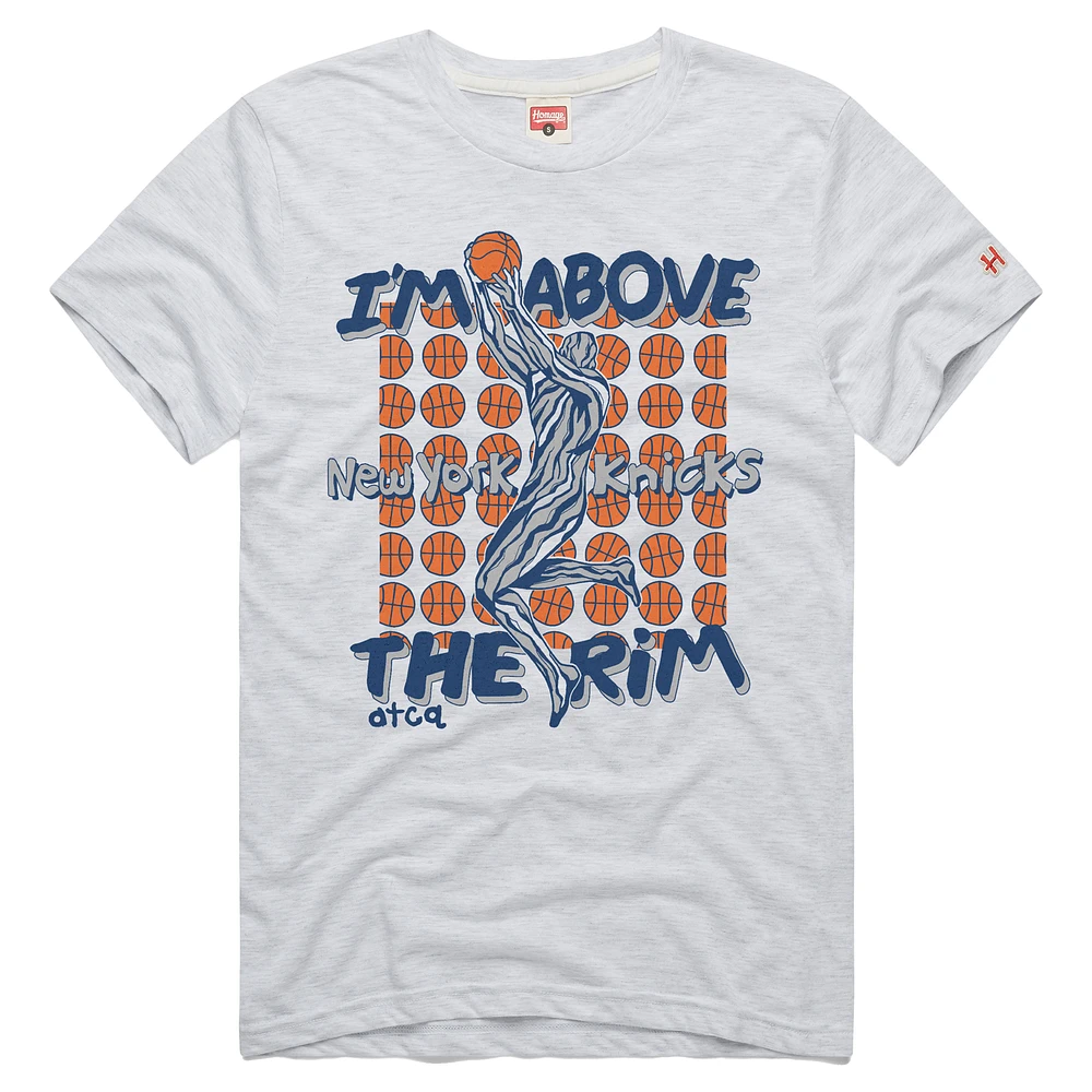 Men's Homage Ash New York Knicks A Tribe Called Quest x NBA I'm Above The Rim Tri-Blend T-Shirt