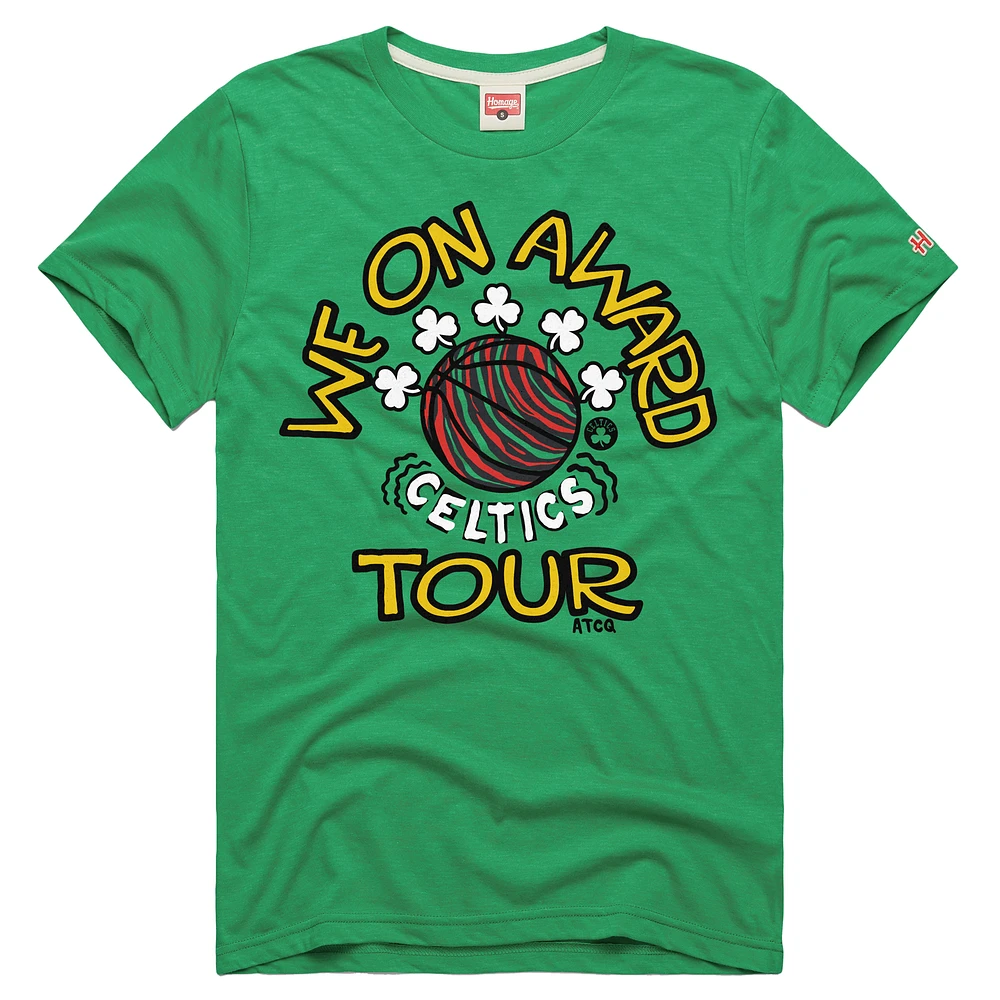 Men's Homage Green Boston Celtics A Tribe Called Quest x NBA We On Award Tour T-Shirt