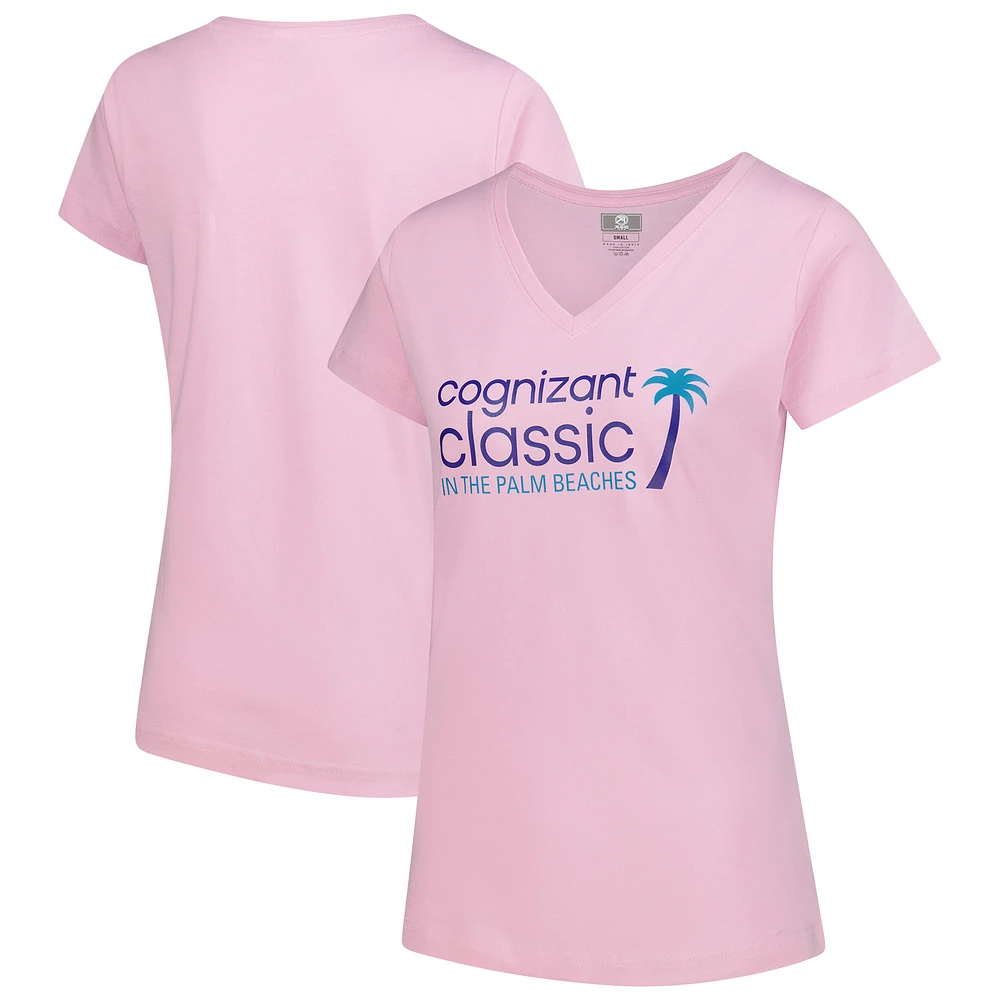 Women's Ahead Pink Cognizant Classic Vista V-Neck T-Shirt