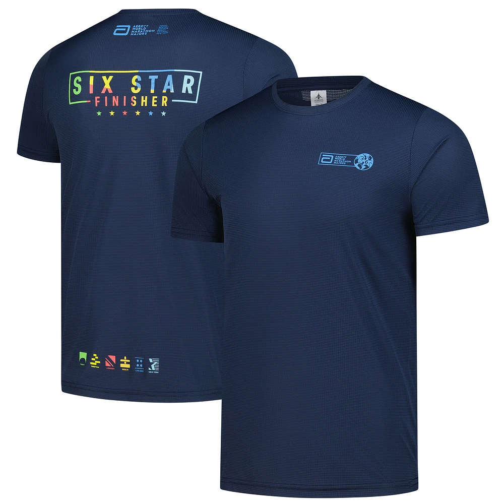 Men's Navy Abbott World Marathon Majors Six Star T-Shirt