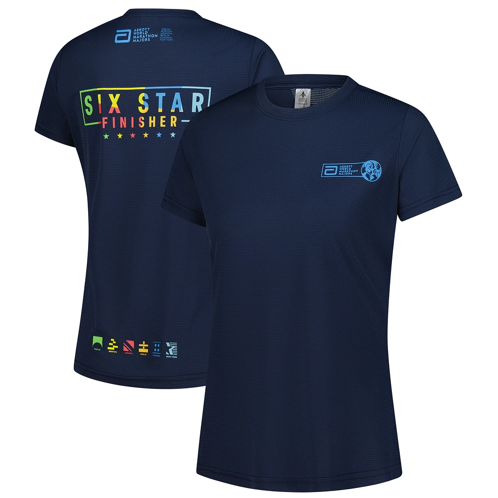 Women's Navy Abbott World Marathon Majors Six Star T-Shirt