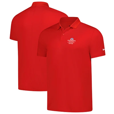 Men's Nike Red Farmers Insurance Open Victory Solid Performance Polo