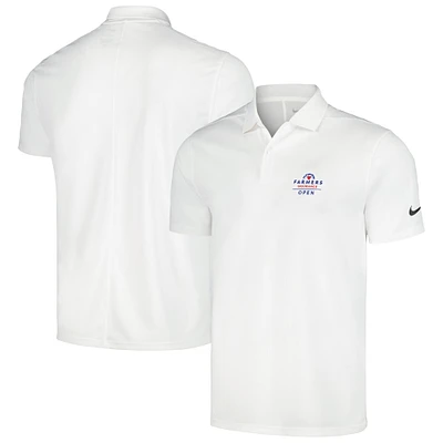 Men's Nike White Farmers Insurance Open Victory Solid Performance Polo