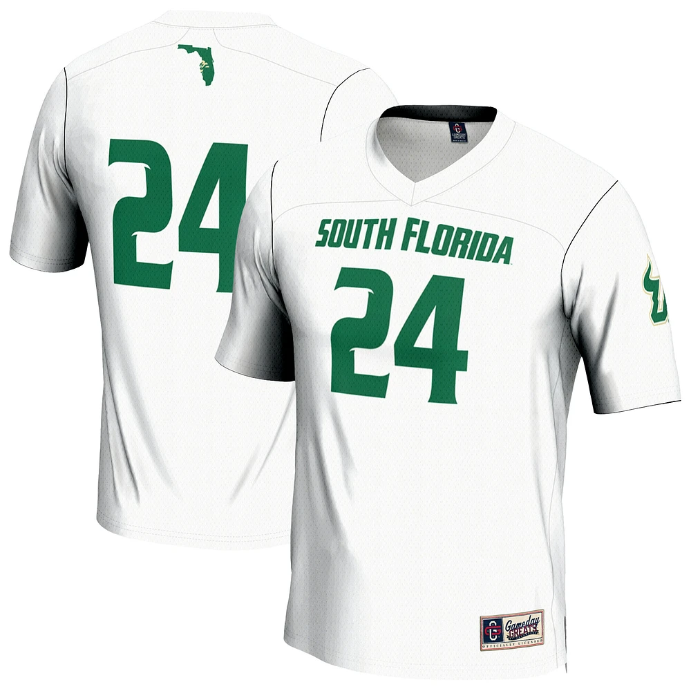 Unisex GameDay Greats #24 White South Florida Bulls Lightweight Lacrosse Jersey