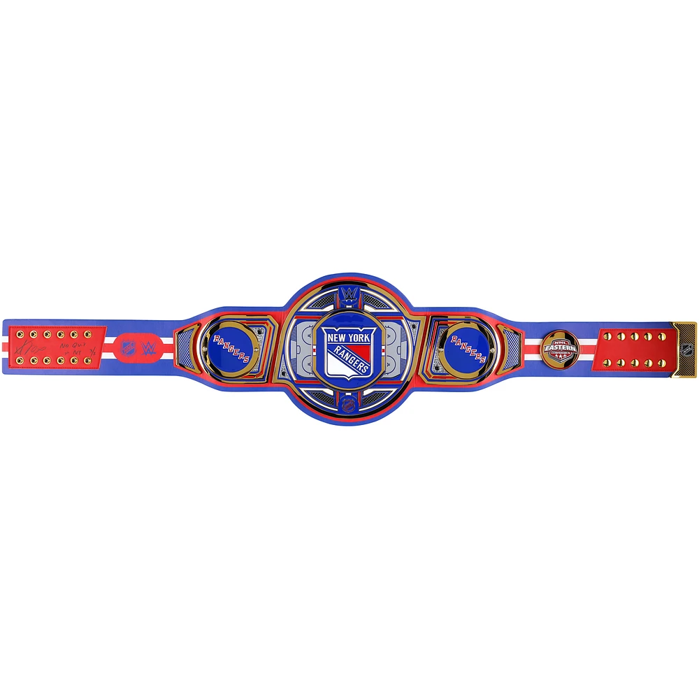 Adam Fox New York Rangers Autographed WWE Legacy Title Belt with "No Quit in NY" Inscription - Limited Edition of 5