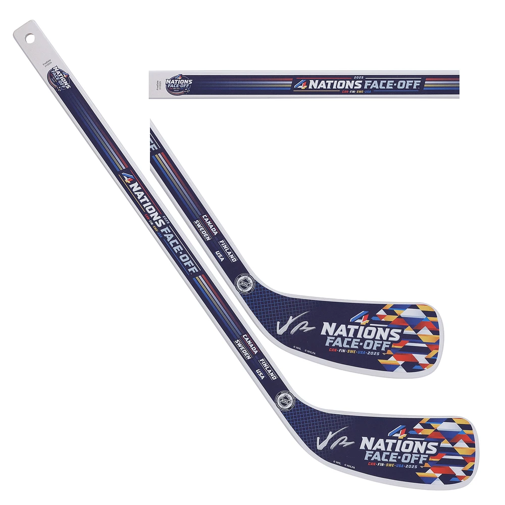 Adam Fox New York Rangers Autographed 4 Nations Face-Off Mini Wood Stick