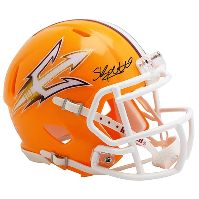 Cameron Skattebo Arizona State Sun Devils Autographed 2024 Gold Riddell Speed Mini Helmet
