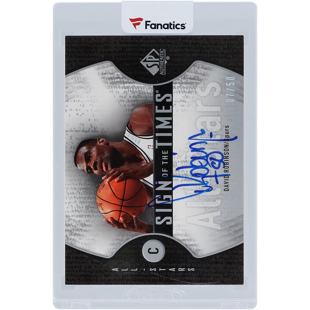 David Robinson San Antonio Spurs Autographed 2006-07 Upper Deck SP Authentic Sign of the Times #STA-DR #7/50 Card