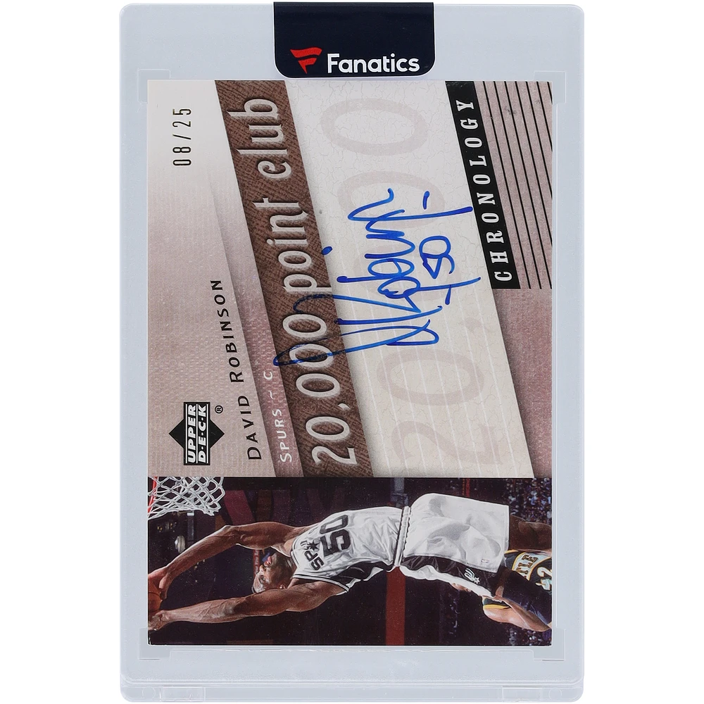 David Robinson San Antonio Spurs Autographed 2006-07 Upper Deck Chronology 20k Point Club #20k-DR #8/25 Card