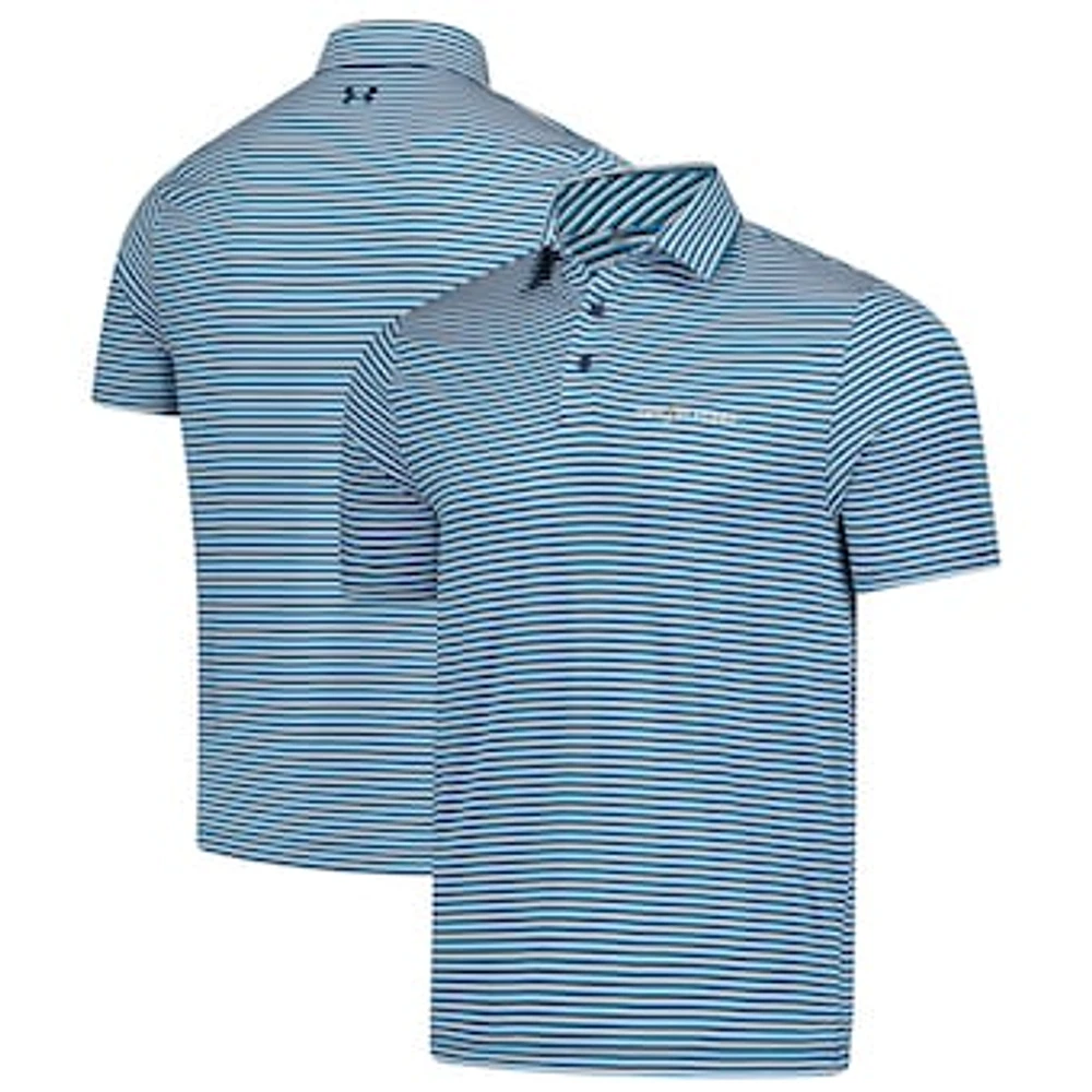 Men's Under Armour Blue THE PLAYERS Drive Groove Stripe Polo