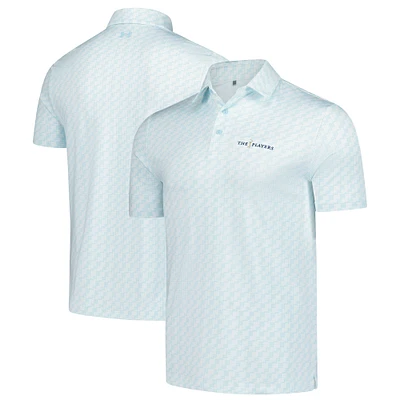 Men's Under Armour Light Blue THE PLAYERS Drive Clubhouse Grid Polo
