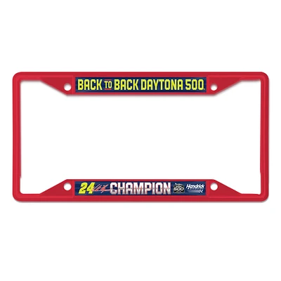 WinCraft William Byron 2025 Daytona 500 Champion Laser-Cut Metal License Plate Frame
