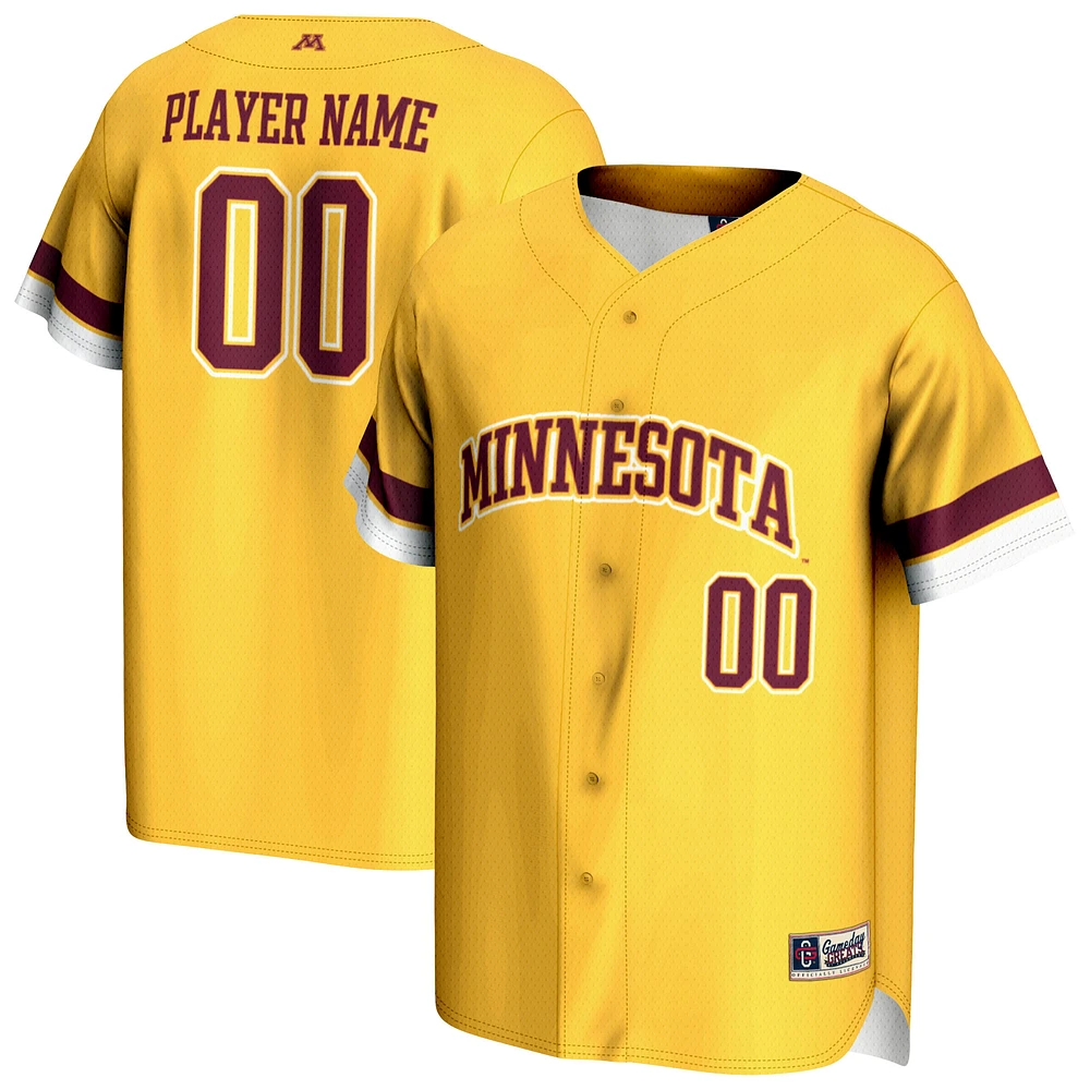 Youth GameDay Greats Gold Minnesota Golden Gophers NIL Pick-A-Player Lightweight Baseball Jersey