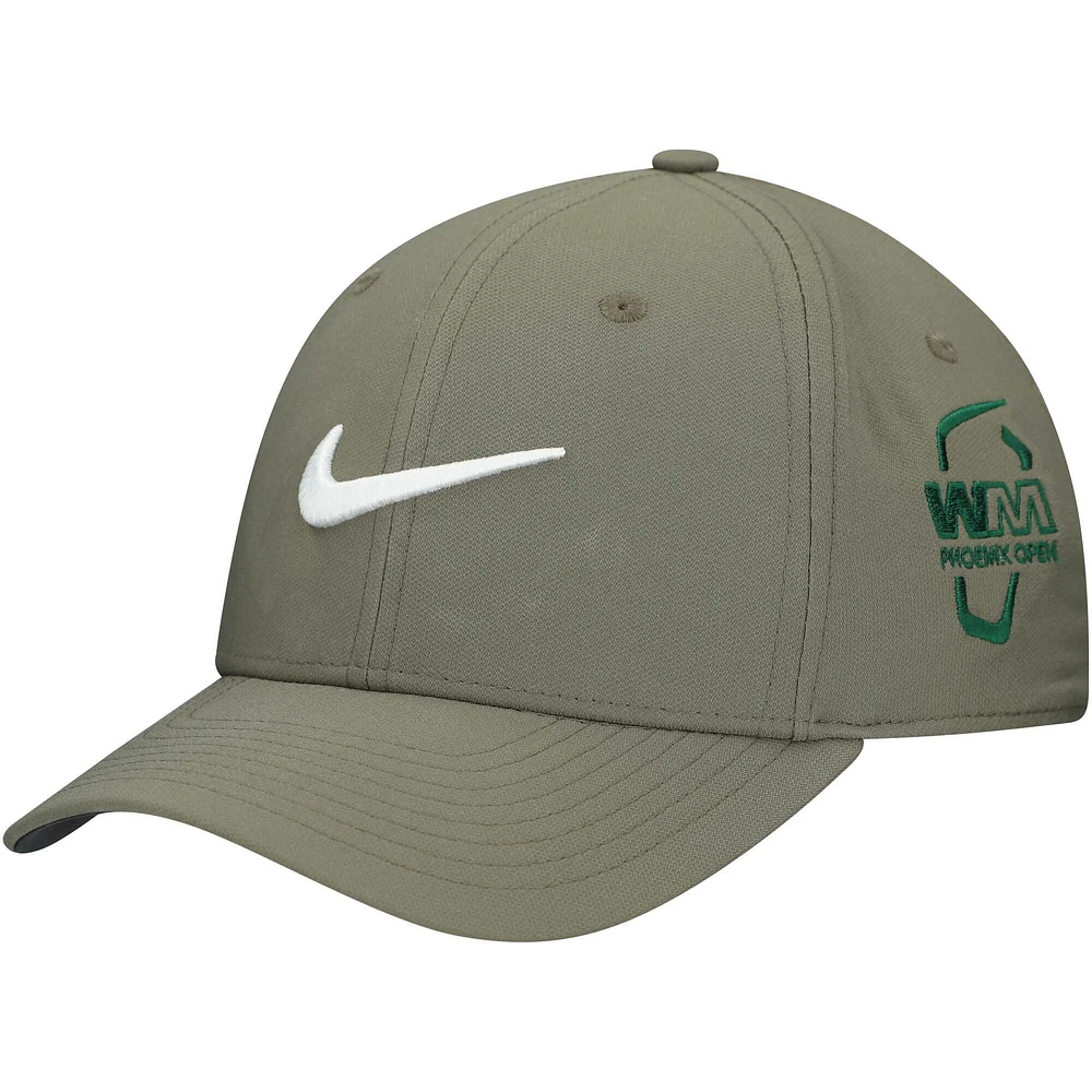 Unisex Nike Olive WM Phoenix Open Performance Swoosh Club Adjustable Hat