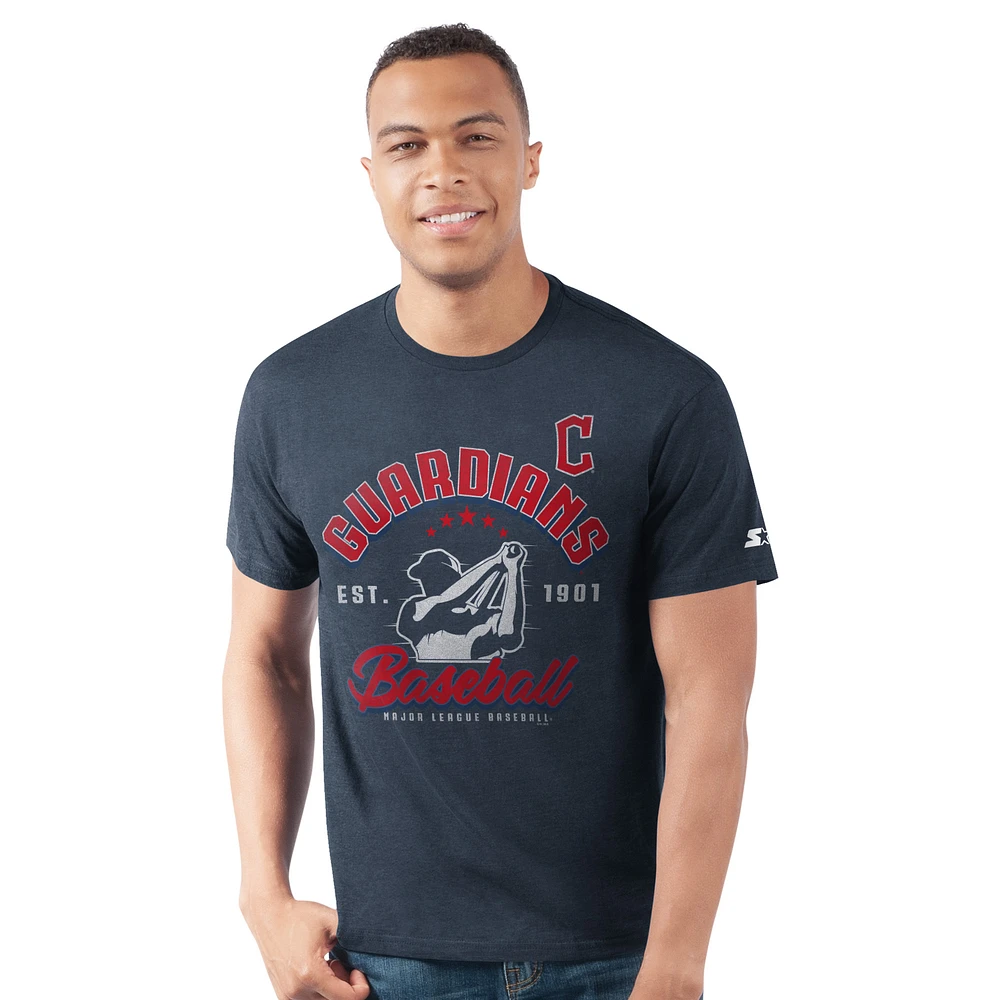 Men's Starter Navy Cleveland Guardians Prime Time Batter T-Shirt