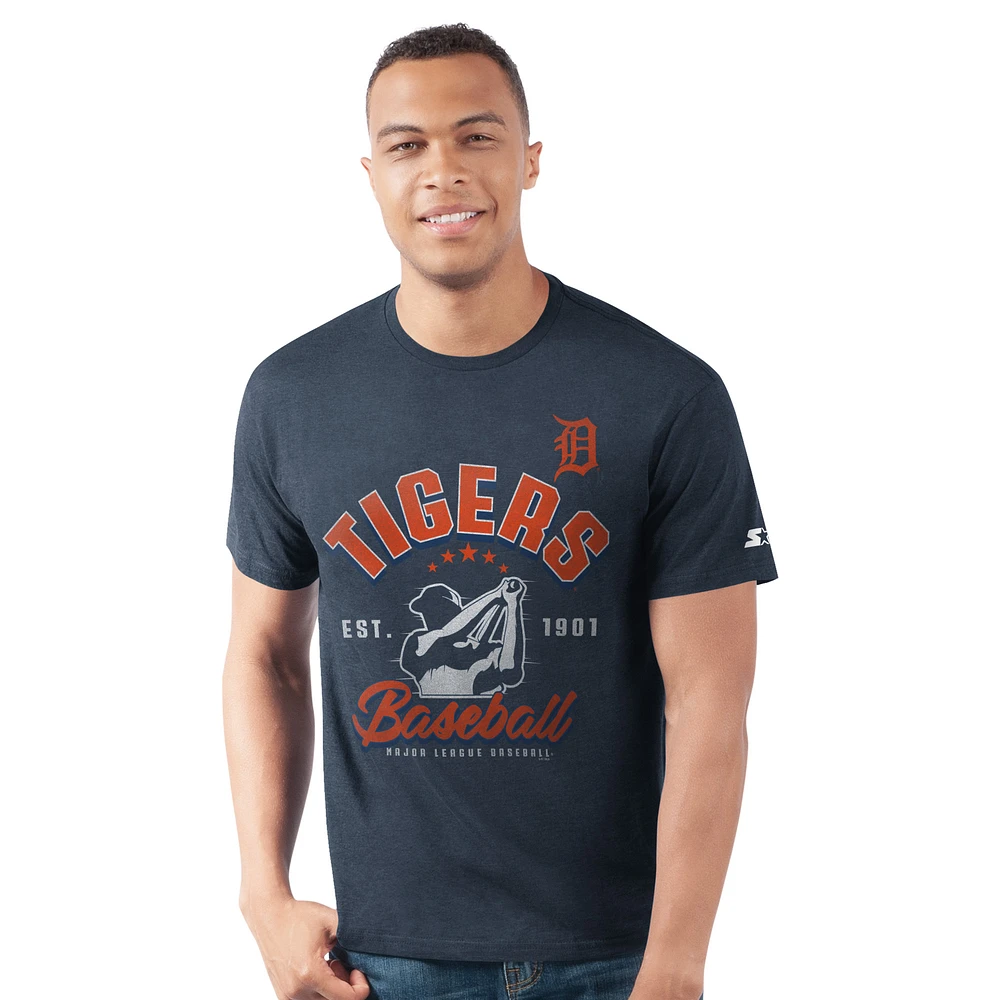 Men's Starter Navy Detroit Tigers Prime Time Batter T-Shirt