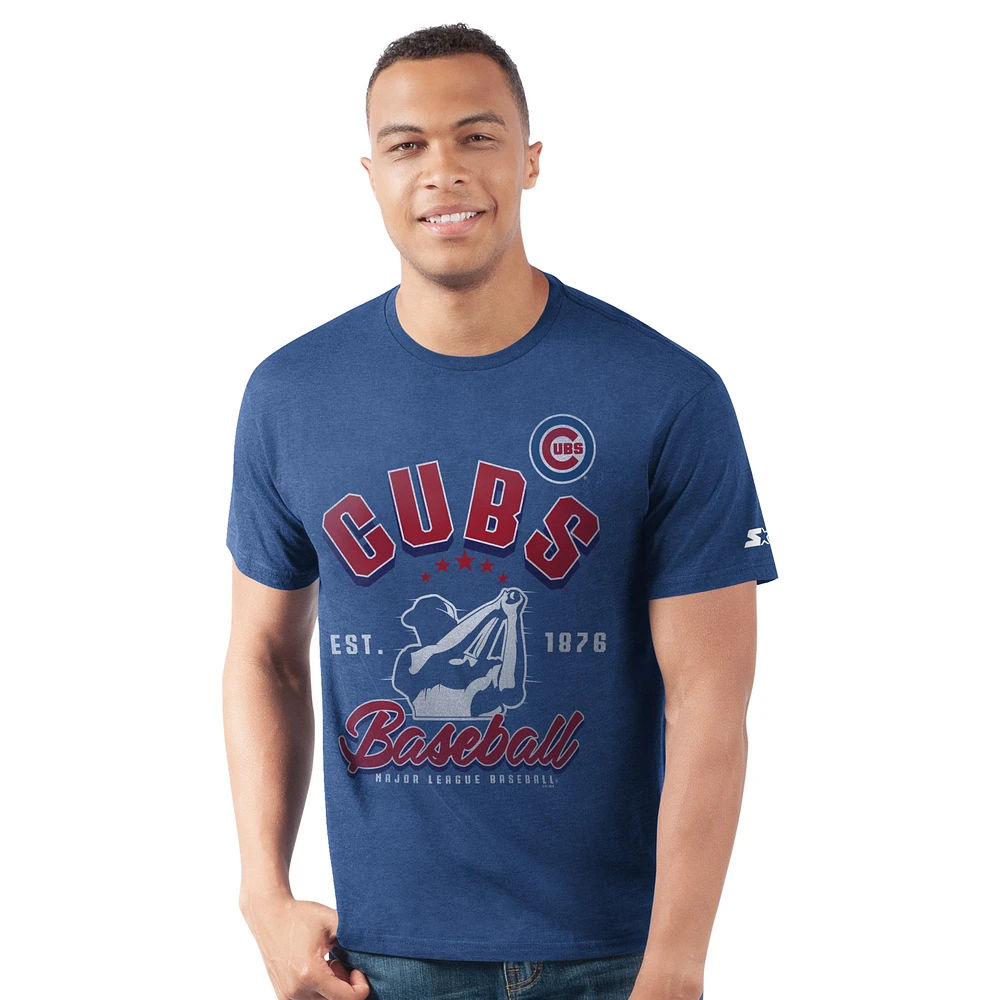 Men's Starter Royal Chicago Cubs Prime Time Batter T-Shirt